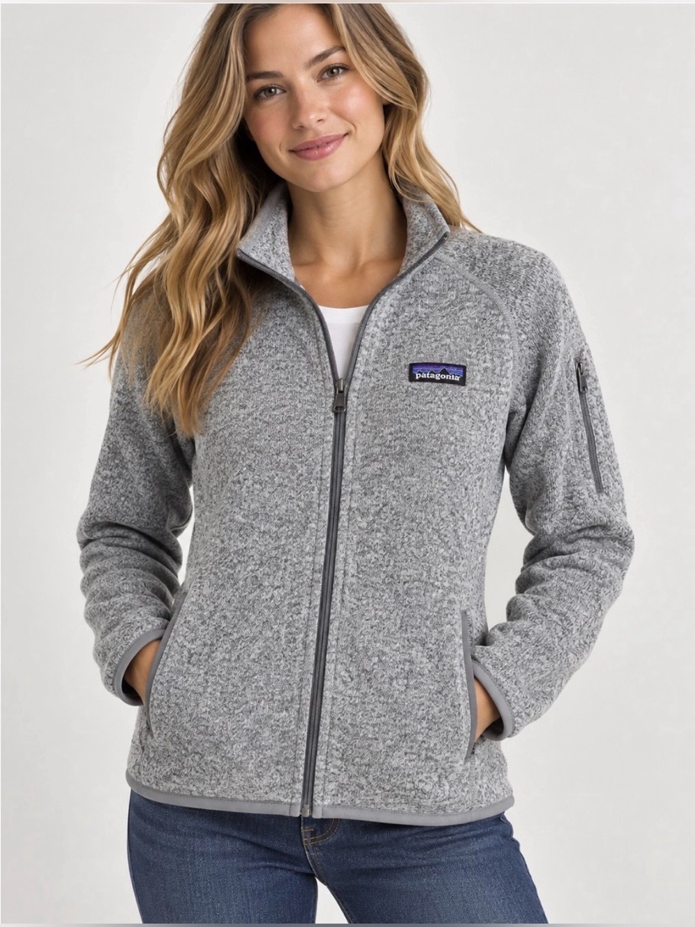 Patagonia Gray Marked Better Sweater Full Zip Fleece Jacket Size Small